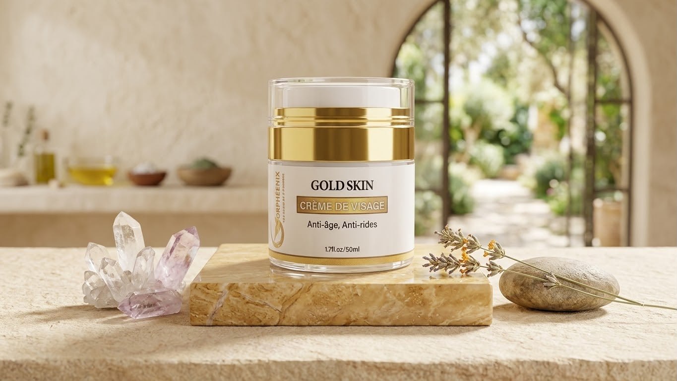 Masque Gold Skin en mise en scène